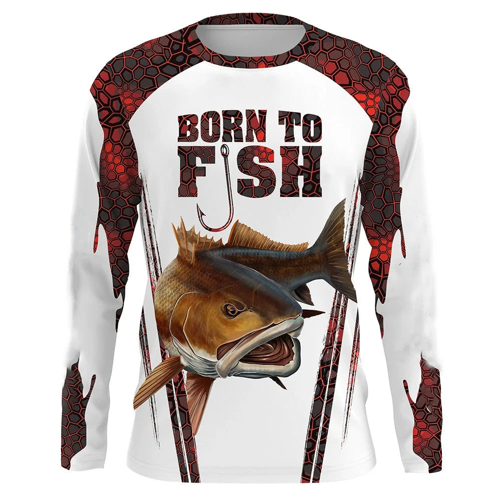 Fishing Shirts Men's T-Shirts Long Sleeve Mens Clothes Autumn Streetwear