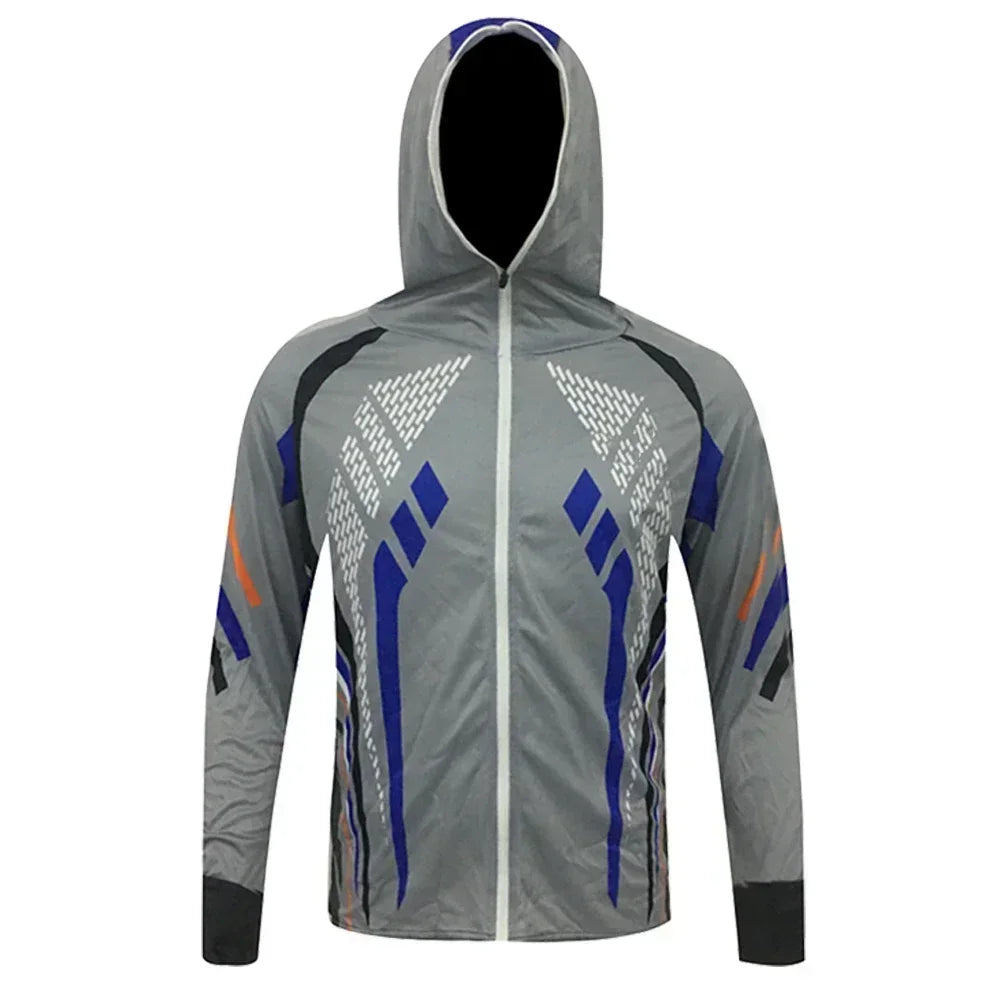Fishing Shirts Men Long Sleeve Hooded T-Shirt Outdoor Fishing