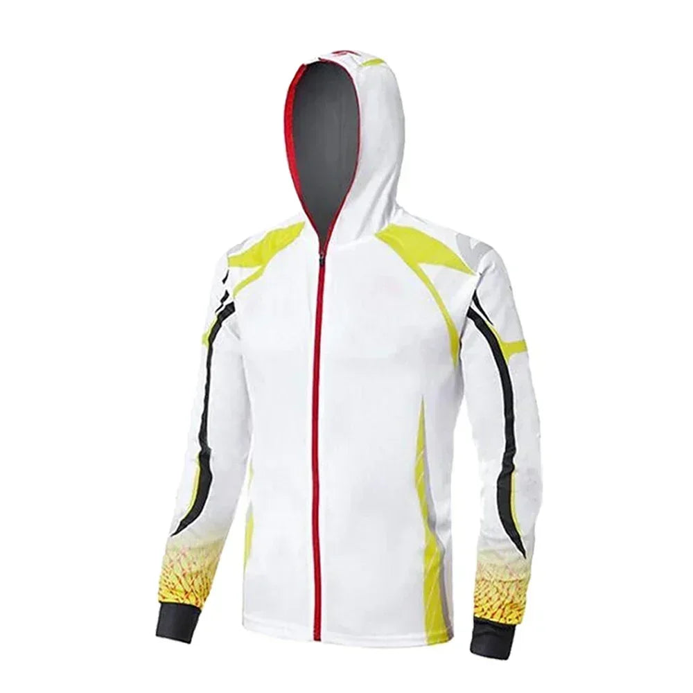 Fishing Shirts Men Long Sleeve Hooded T-Shirt Outdoor Fishing