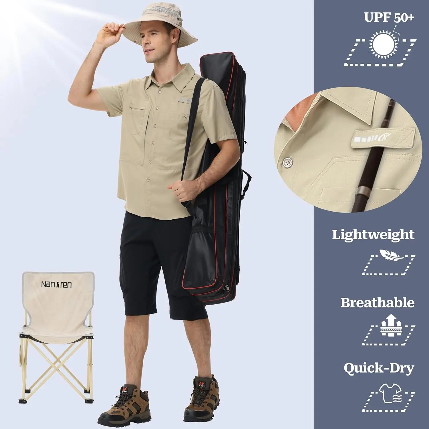 Men's Short Sleeve Lightweight Fishing Shirts