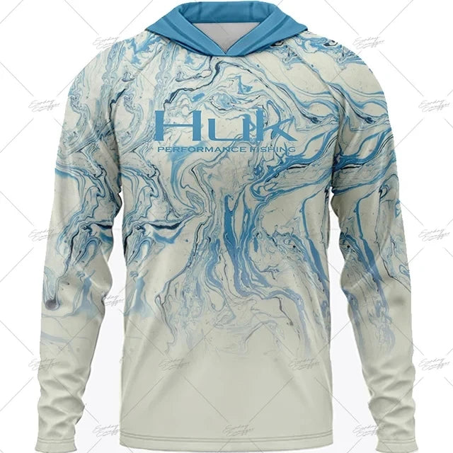 Summer Fishing Shirts HUK Long Sleeve Hooded Fishing Clothing