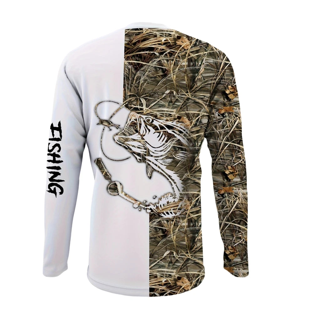 Fishing Shirts Men's T-Shirts Long Sleeve Mens Clothes Autumn Streetwear