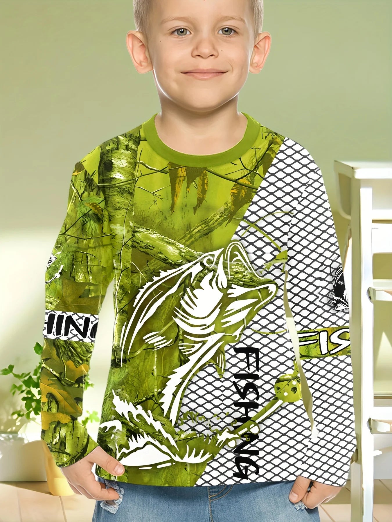 Stylish 3D Fish Print Kids Boys Clothes T-Shirts for Boys