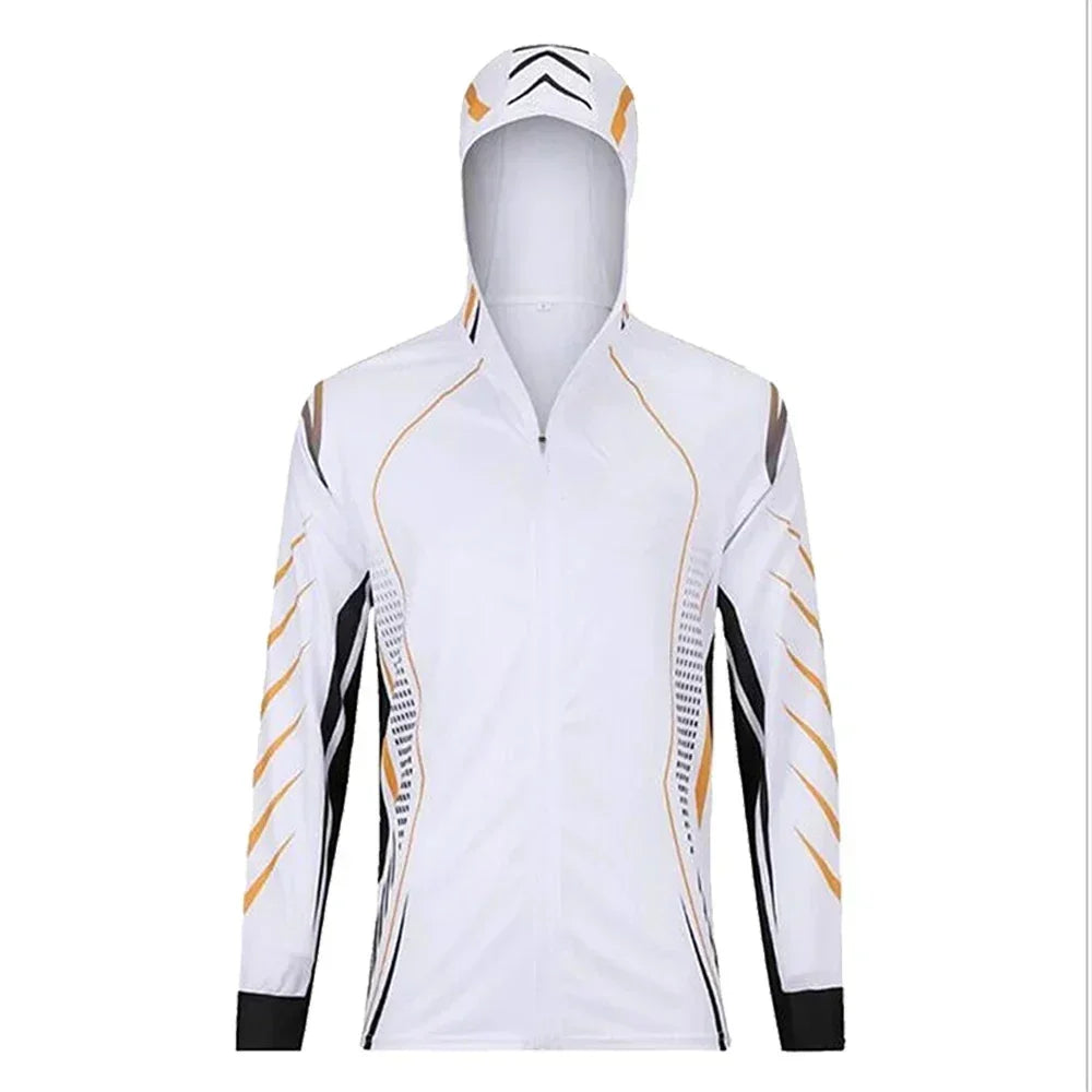 Fishing Shirts Men Long Sleeve Hooded T-Shirt Outdoor Fishing