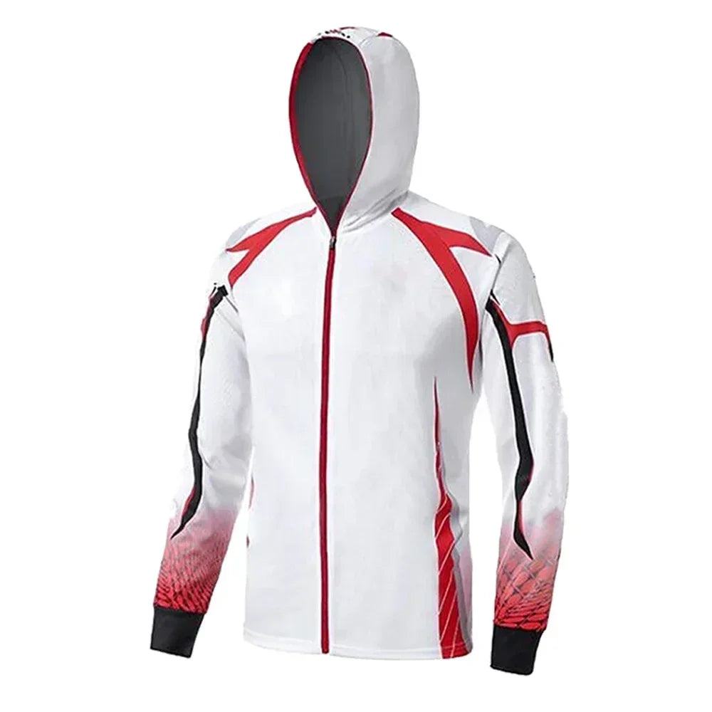 Fishing Shirts Men Long Sleeve Hooded T-Shirt Outdoor Fishing