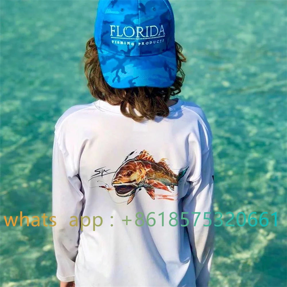 Kids Fishing T-Shirt Long Sleeve Performance Shirt