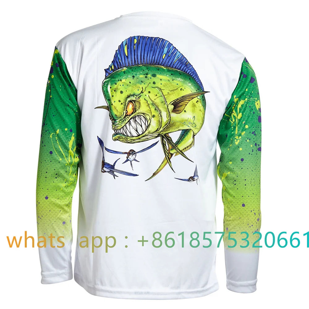 Fishing Apparel Summer Outdoor Kids Long Sleeve T-shirt Fish Wear Sun Protection