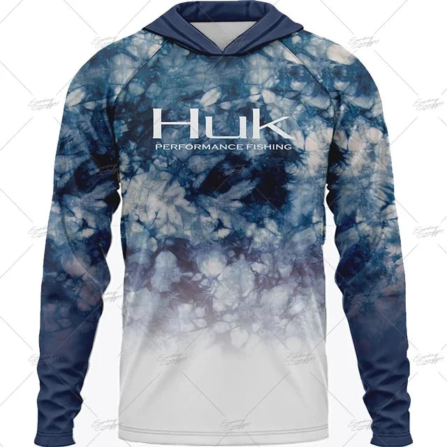 Summer Fishing Shirts HUK Long Sleeve Hooded Fishing Clothing